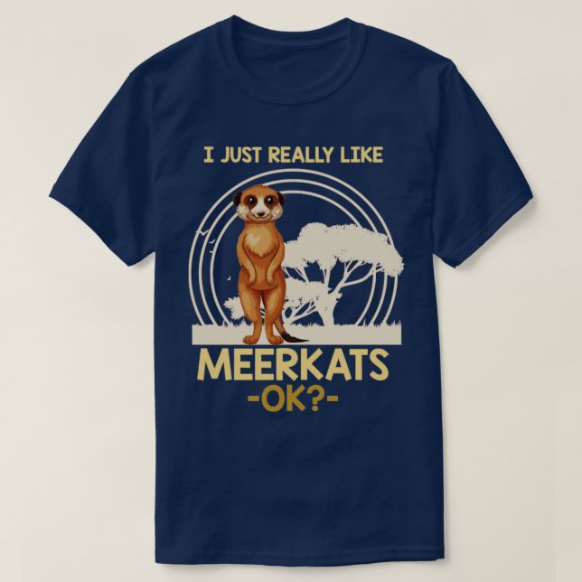 Afrika Savanna Animal Zoo Keeper Meerkat T Shirt (Design framsida)