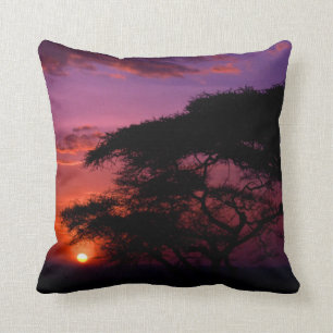 AFRIKA: Serengeti Sunset dekorativ kudde