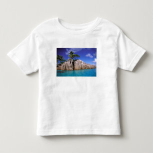 Afrika, Seychellerna, La Digue-ön. Granit T-shirt