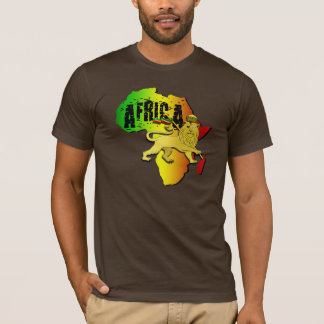Afrika som är lejon av Zion den lejona reggaen T-shirt