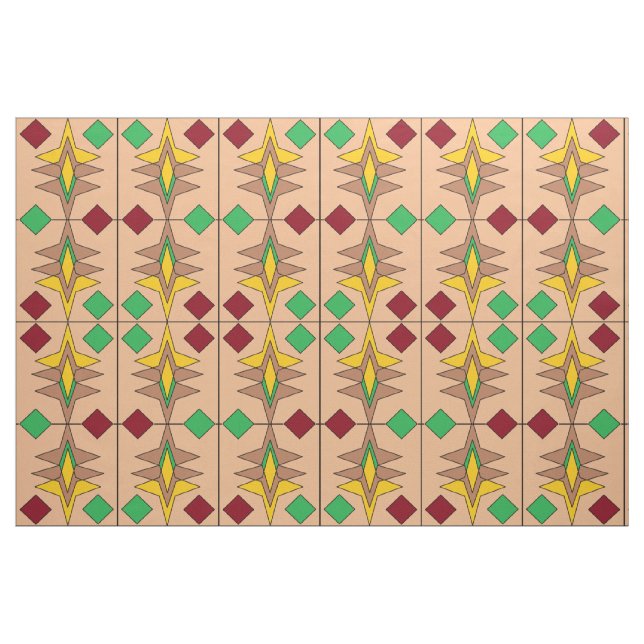 Afrika Square Star Tyg (Fat Quarter)