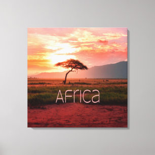 Afrika Sunset African Canvastryck