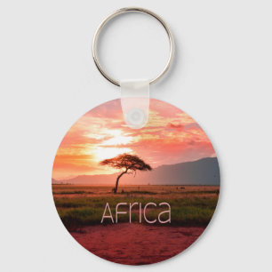 Afrika Sunset African Nyckelring