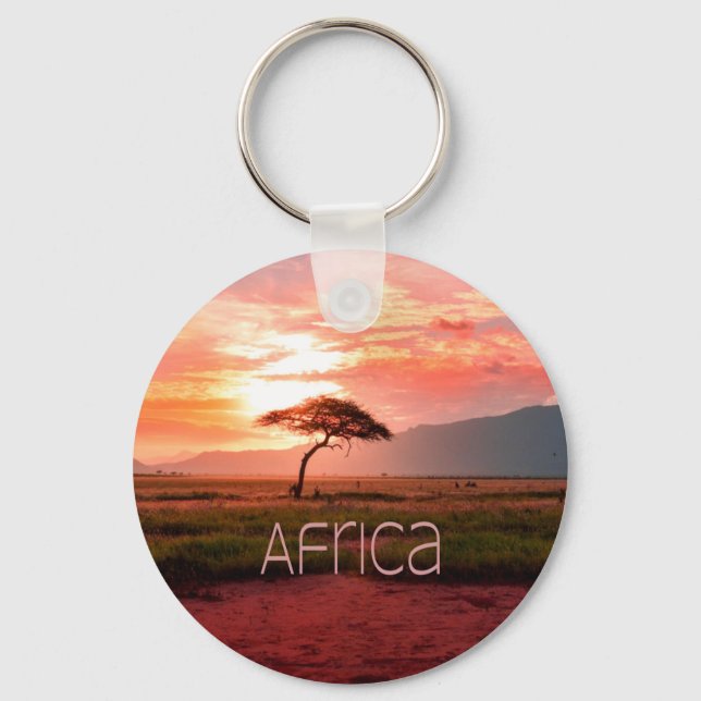 Afrika Sunset African Nyckelring (Framsida)
