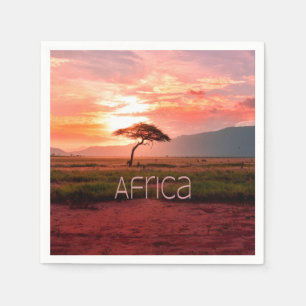 Afrika Sunset African Pappersservett