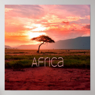 Afrika Sunset African Poster