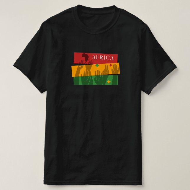 Afrika, svart livsmaterial, svart månadshistoria t shirt (Design framsida)