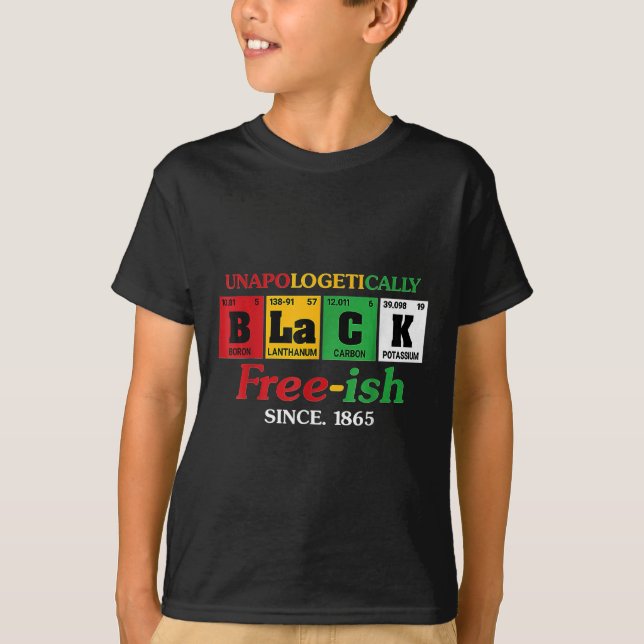 Afrika Svart Unapologetiskt fritt sedan 1865 T Shirt (Framsida)