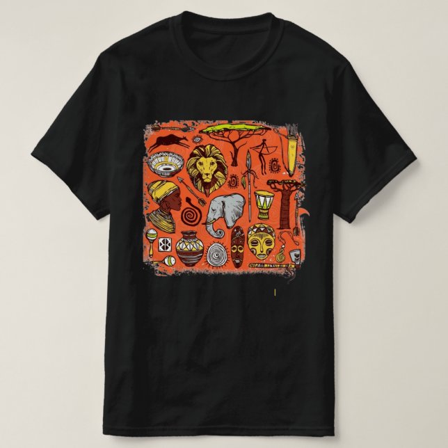 Afrika T-shirt för män (Design framsida)