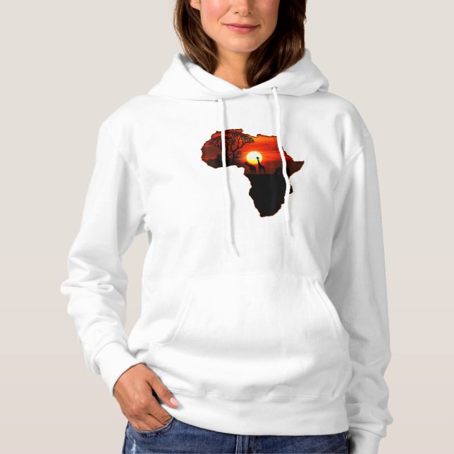 Afrika T Shirt Karta i Afrika Sydafrikanska Sol (Framsida)