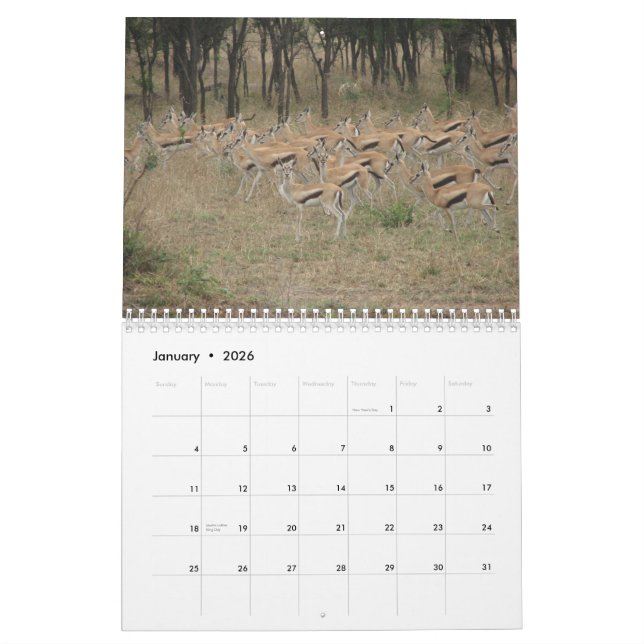 Afrika: Tanzania & Kenya Kalender (Jan 2026)