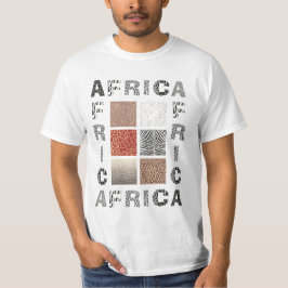 Afrika - text och strukturvilddjur t shirt