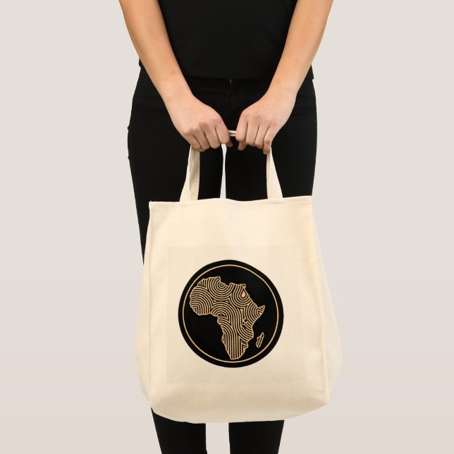 Afrika Tote Bag Tygkasse (Framsida (produkt))