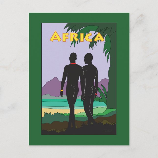 Afrika Travel Gay Vykort (Framsida)