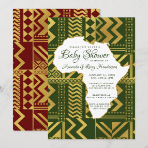 Afrika Tribal Baby Shower Inbjudan