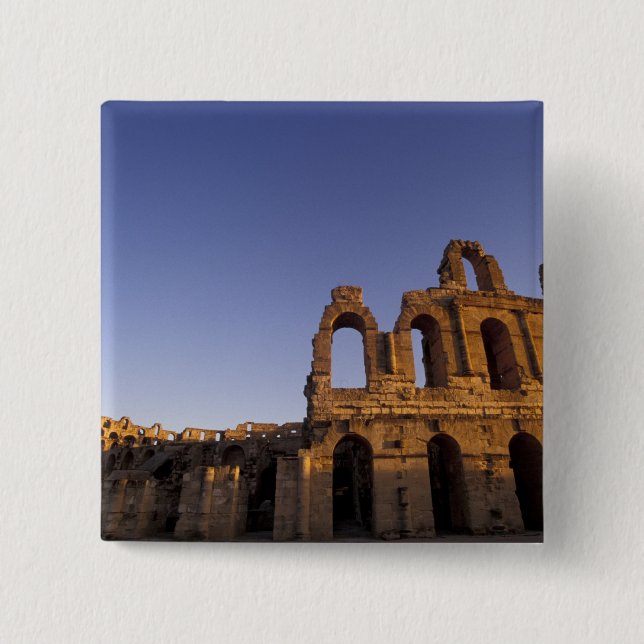 Afrika, Tunisien, El Jem. Ruiner av en romersk 2 Knapp (Framsida)