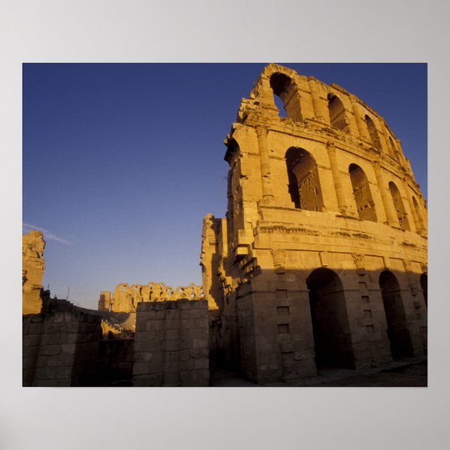 Afrika, Tunisien, El Jem. Ruiner av en romersk Poster (Framsidan)