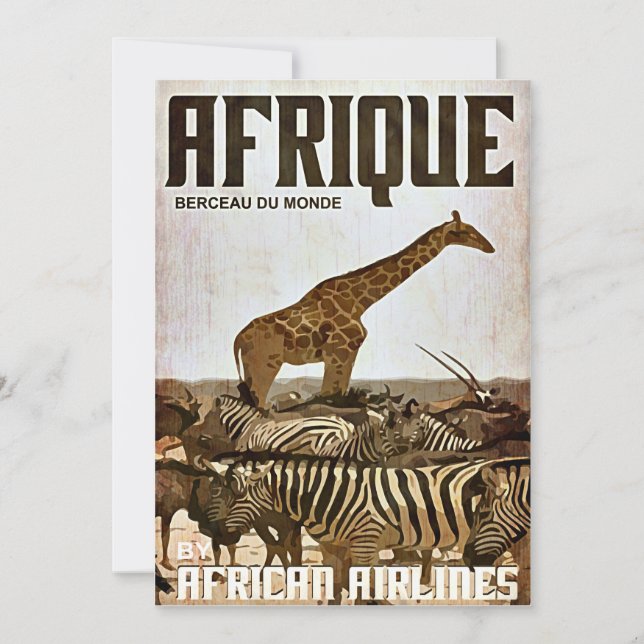 Afrika Turism Poster Inbjudningar (Framsida)