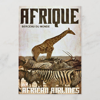 Afrika Turism Poster Inbjudningar
