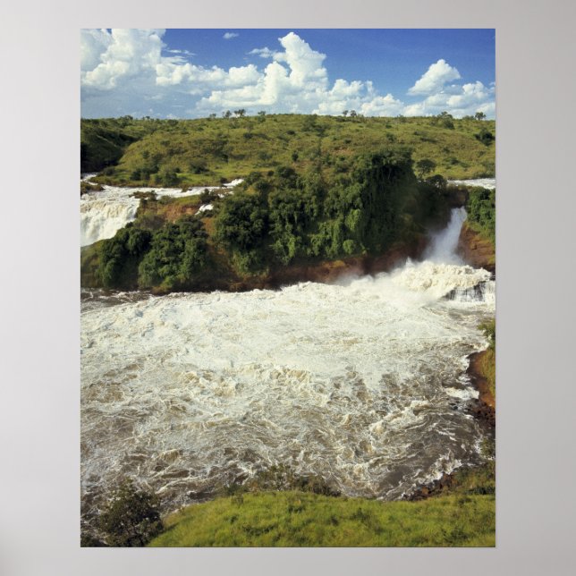 Afrika, Uganda, Murchison Falls NP. Den skummande Poster (Framsidan)
