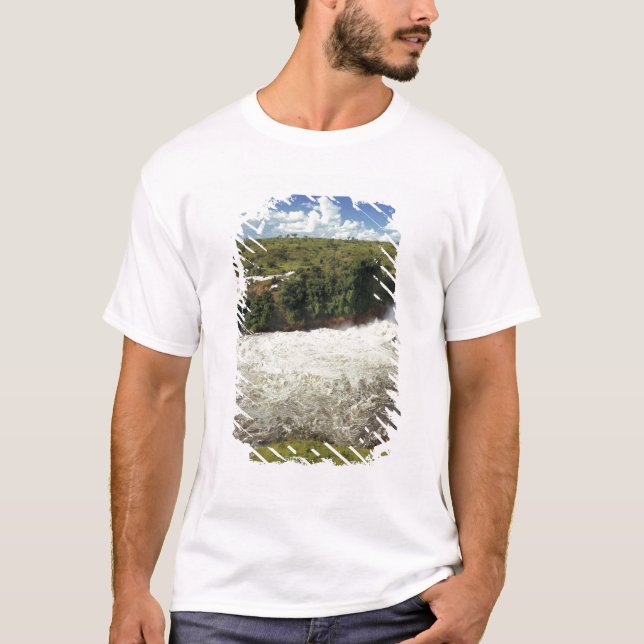 Afrika, Uganda, Murchison Falls NP. Den skummande T-shirt (Framsida)