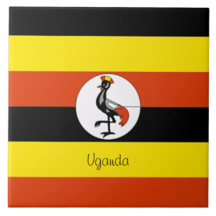 Afrika: Ugandas Flagga Kakelplatta