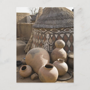 Afrika, Västafrika, Ghana, Sirigu. Hantverk Vykort