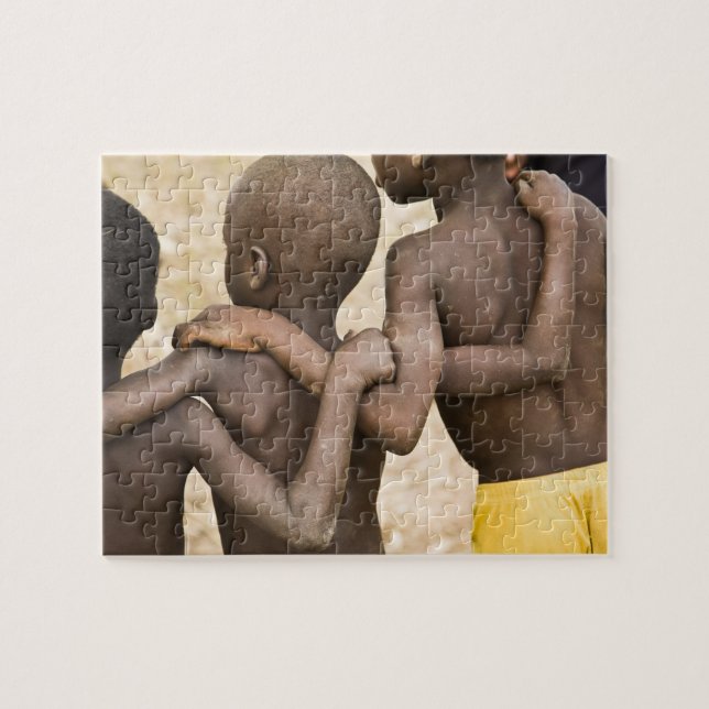 Afrika, Västafrika, Ghana, Yendi. Närbild Pussel (Horisontell)