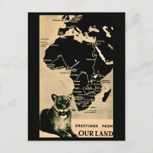 Afrika Vintage Kart Postkort Vykort