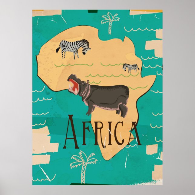 Afrika Vintage resor Poster (Framsidan)