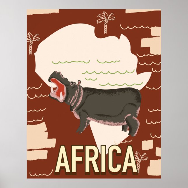 Afrika vintage resor poster. poster (Framsidan)