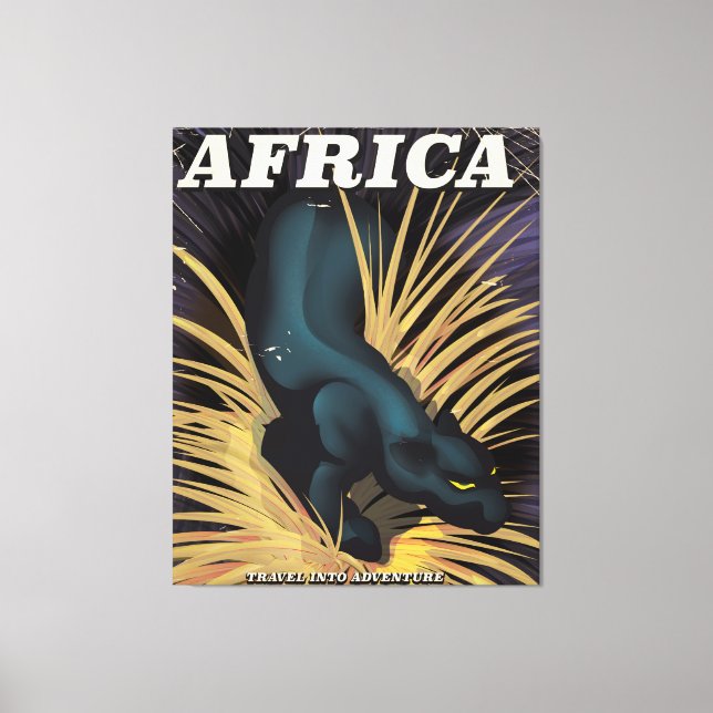 Afrika vintage resor poster utskrift canvastryck (Framsida)