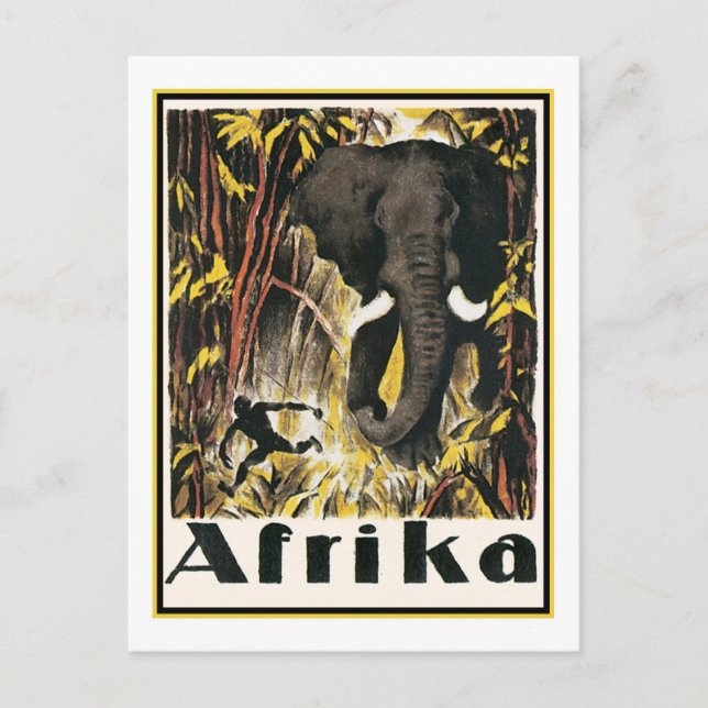 Afrika Vintage Resor Vykort (Framsida)