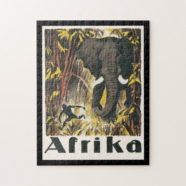 Afrika vintage resoraffisch pussel (Vertikal)