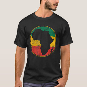 Afrika Vintage Retro Karta Tanzania Namibia Kenya T Shirt