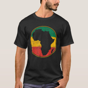 Afrika Vintage Retro Karta Tanzania Namibia Kenya T Shirt