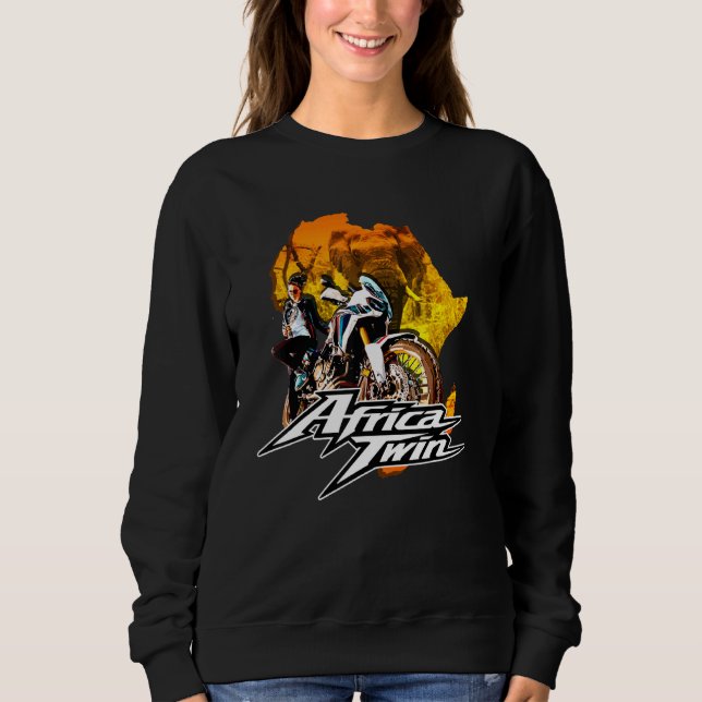 Afrika Vintermotorcykel - Vuxna med turbulens T Shirt (Framsida)