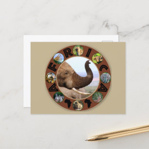 Afrika Wildlife Circle Elephant Scents Vykort