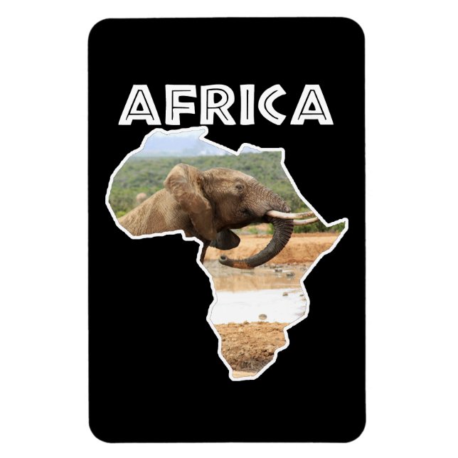 Afrika Wildlife Continent Elephant Stigning Magnet (Vertikal)