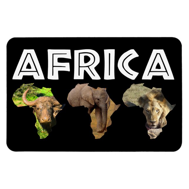 Afrika Wildlife Continent Trio Magnet (Horisontell)