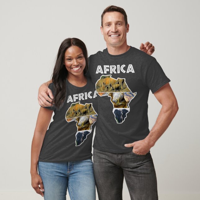Afrika Wildlife Karta Trio Shirt T Shirt (Unisex)