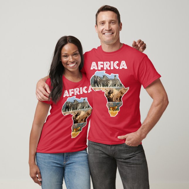 Afrika Wildlife Karta Trio T-Shirt (Unisex)