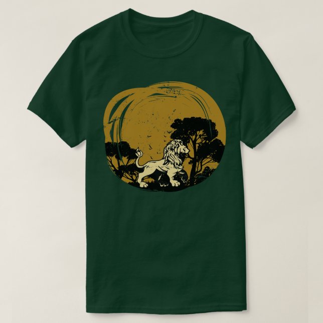 Afrika Wildlife Safari Lejon T Shirt (Design framsida)