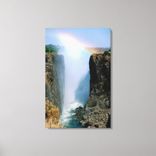 Afrika, Zambia, Victoria Falls nationalpark. Canvastryck
