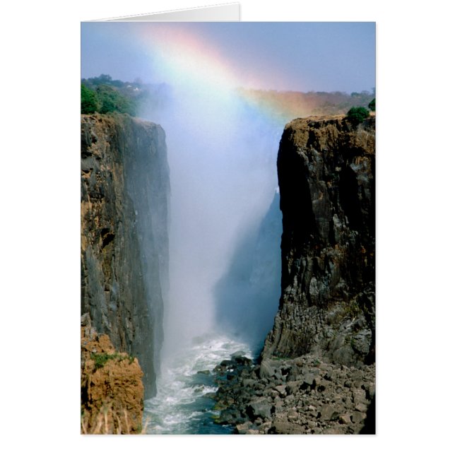 Afrika, Zambia, Victoria Falls nationalpark. Hälsningskort (Framsidan)