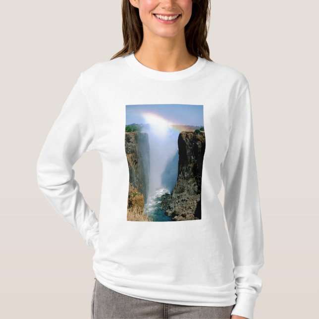 Afrika, Zambia, Victoria Falls nationalpark. Tee Shirt (Framsida)