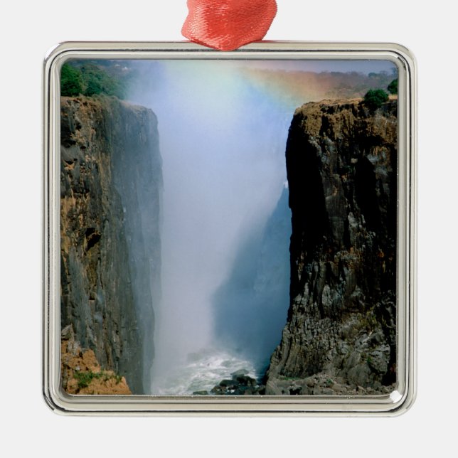 Afrika, Zambia, Victoriafallen nationalpark. Julgransprydnad Metall (Framsidan)
