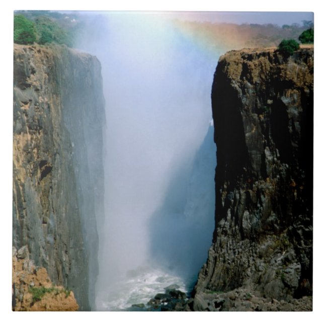 Afrika, Zambia, Victoriafallen nationalpark. Kakelplatta (Framsidan)