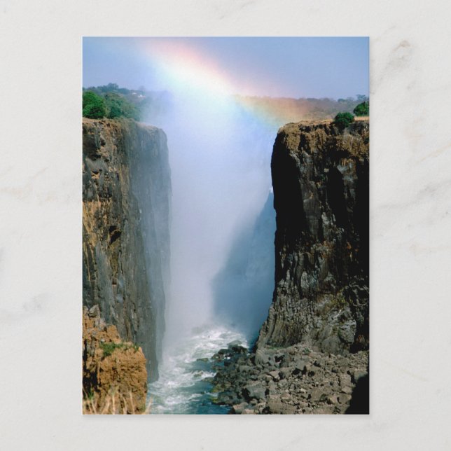 Afrika, Zambia, Victoriafallen nationalpark. Vykort (Framsida)
