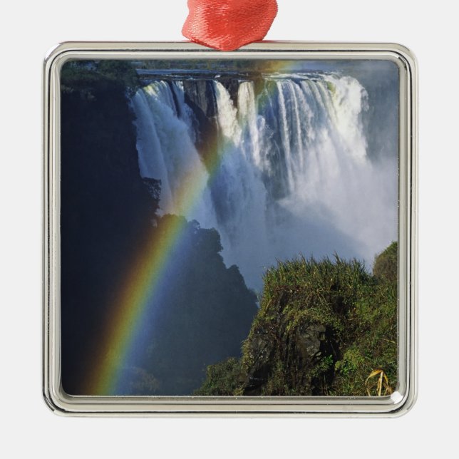 Afrika, Zimbabwe, Victoria Falls Julgransprydnad Metall (Framsidan)